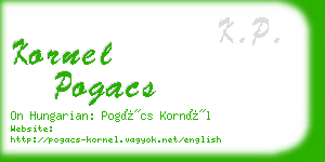 kornel pogacs business card